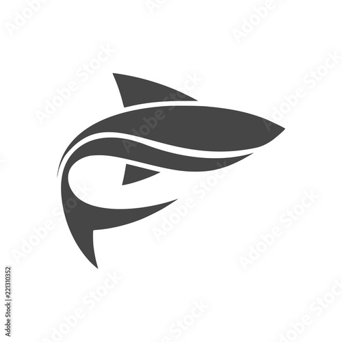 Fish simple flat icon