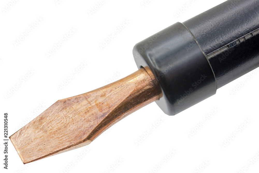 soldering iron tip closeup soldering iron tip closeup