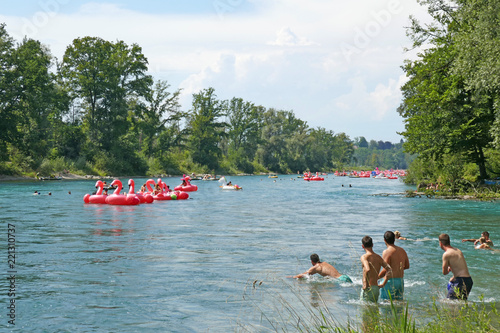 Aare bei Belp, Bern, Schweiz