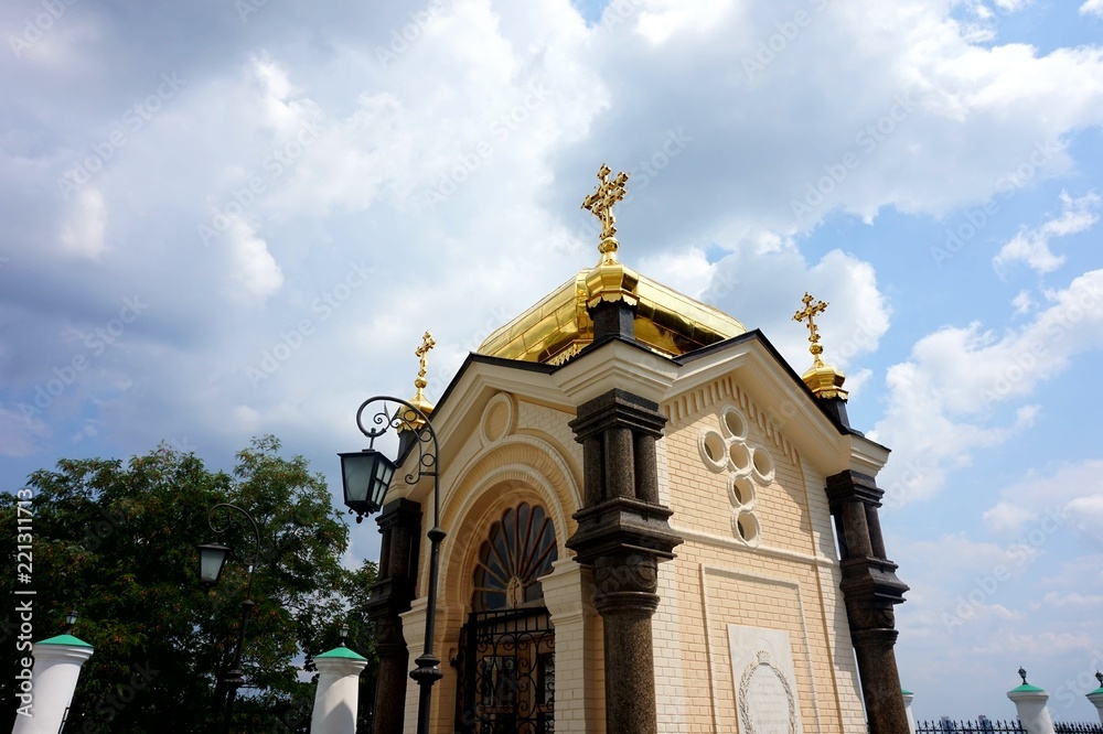 The territory of one of the most famous Orthodox monasteries: the Holy Dormition Kiev-Pechersk Lavra