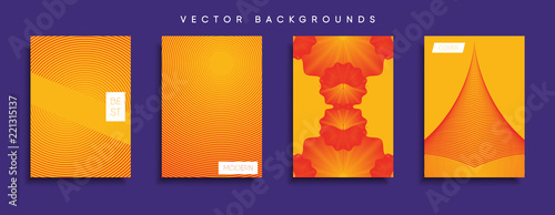 Obraz na płótnie Vector cover designs. Future Poster template. Smartphone modern background set. w salonie