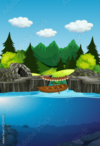 A nature lake background