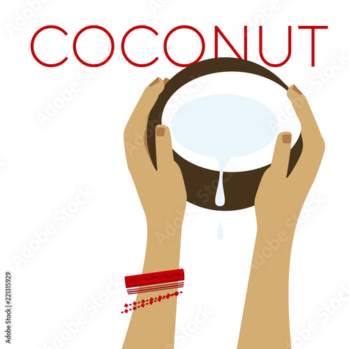 Simple laconic coconut frui...