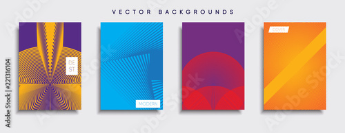 Vector cover designs. Future Poster template. Smartphone modern background set.