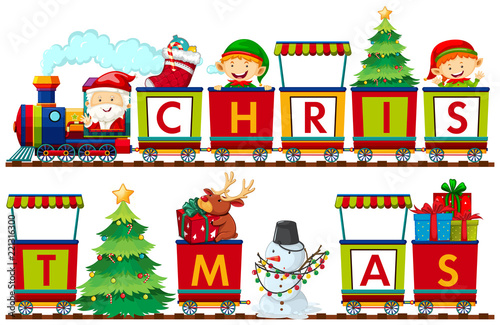 A set of Christmas elements