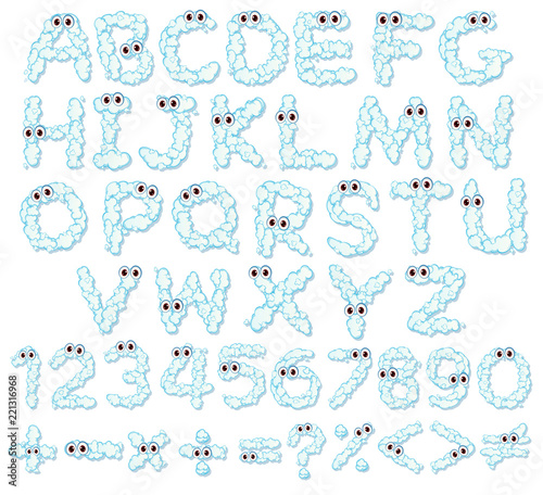 English alphabet and number