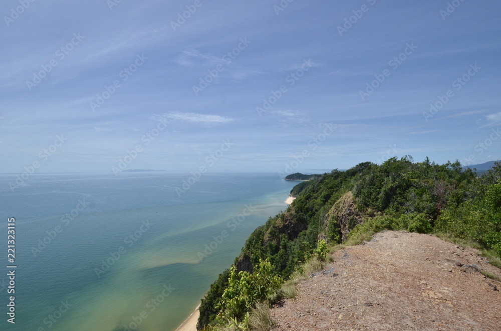 View from Keluang Hills, Terengganu, Malaysia over South China Sea