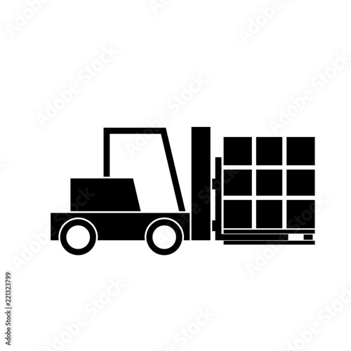 Forklift with load silhouette