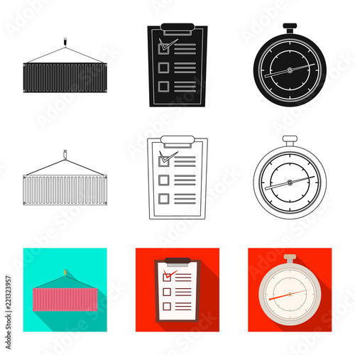 Vector illustration of goods and cargo icon. Collection of goods and warehouse stock symbol for web.