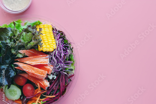 Fresh vegetables with salad...
