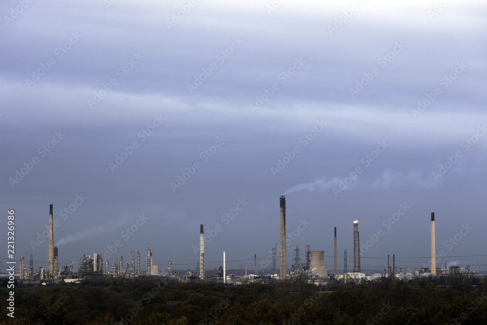 Industrial landscape, Cheshire, England.