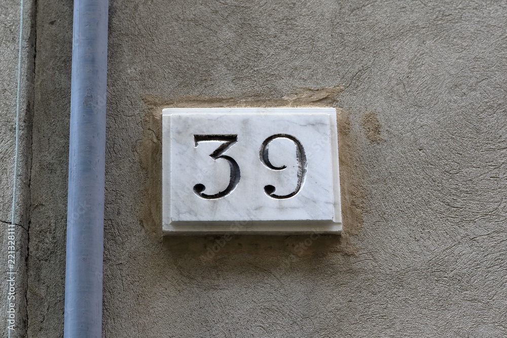 39 numero civico casa, simbolo 39 numero civico casa, simbolo