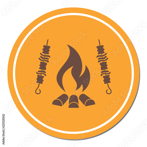 Grilled kebab icon