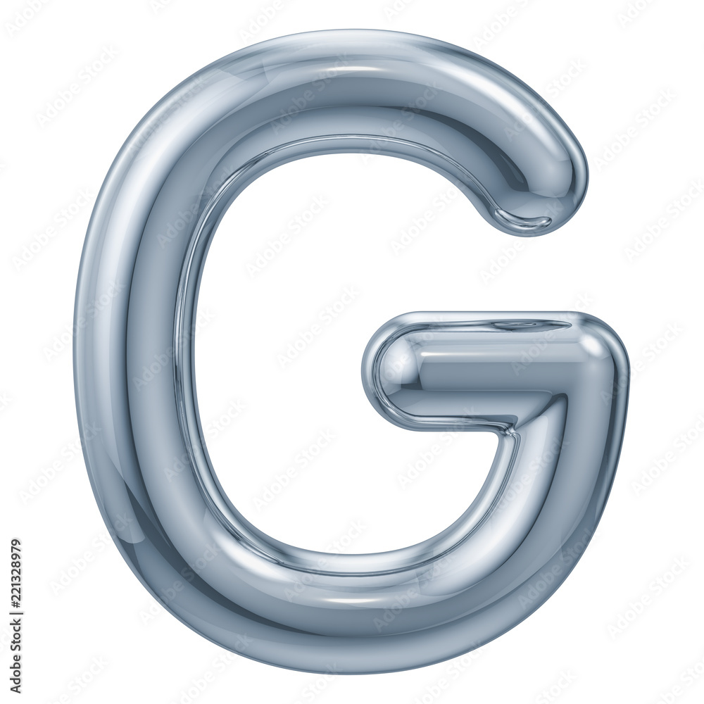 English metallic letter G, 3D rendering English metallic letter G, 3D rendering