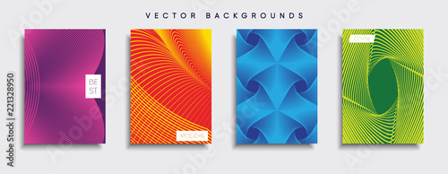 Vector cover designs. Future Poster template. Smartphone modern background set.