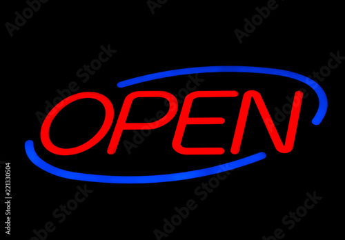 Neon Light written Open