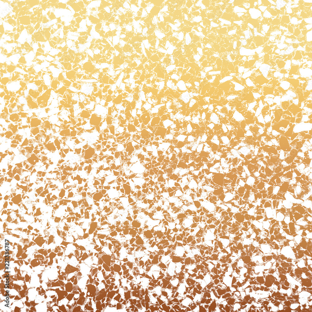 Terrazzo pattern in yellow and brown gradient