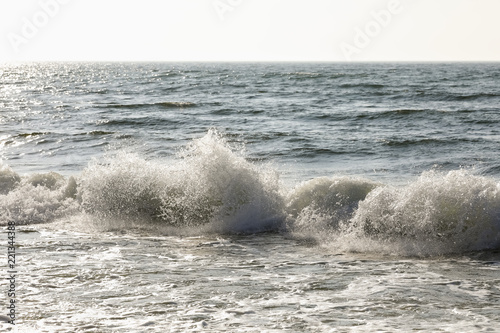 The Baltic Sea wave reaches the shore photo