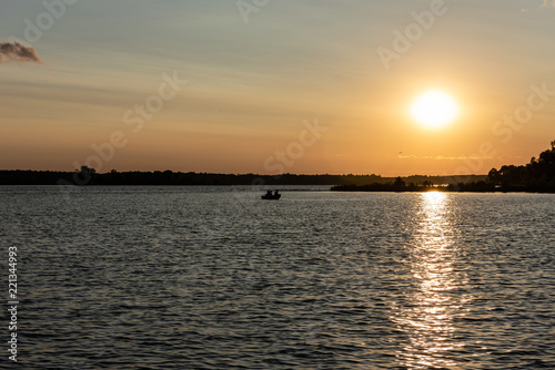 Sunset on Whitefish Lake in Central Minnesota