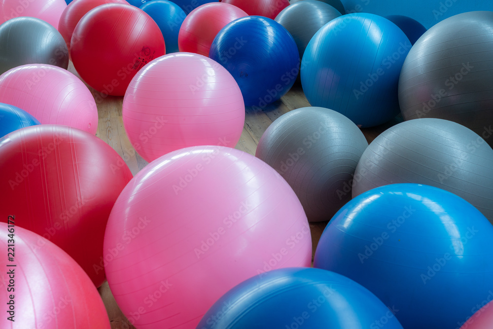 Colorful exercise balls