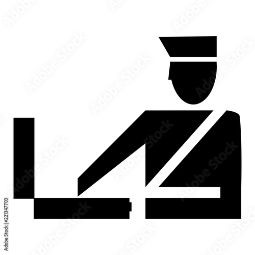 Customs clearance icon. Airport control. Border control