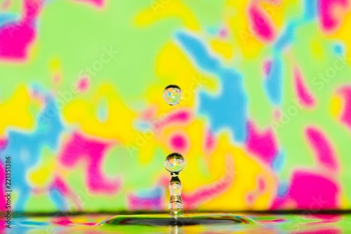 Water droplets photography,shapes and bubble abstract image 