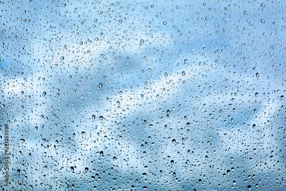 Rain drops on glass