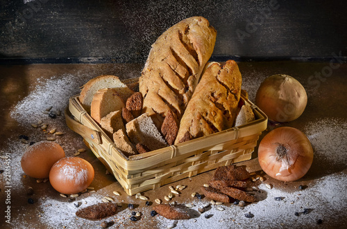 homemade bread and crackers