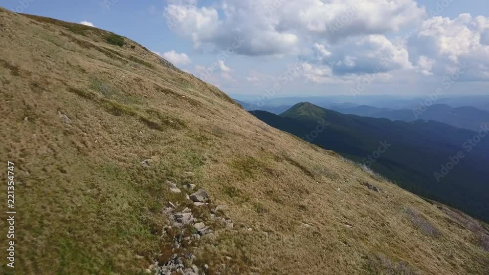 Amazing aerial view of the Carpathian mountains in sunny day drone footage Amazing aerial view of the Carpathian mountains in sunny day drone footage