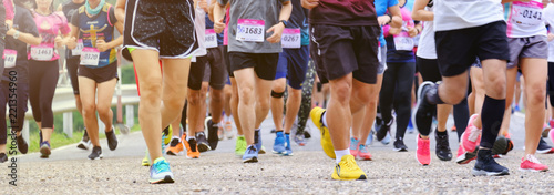 Marathon run,People are running on the road