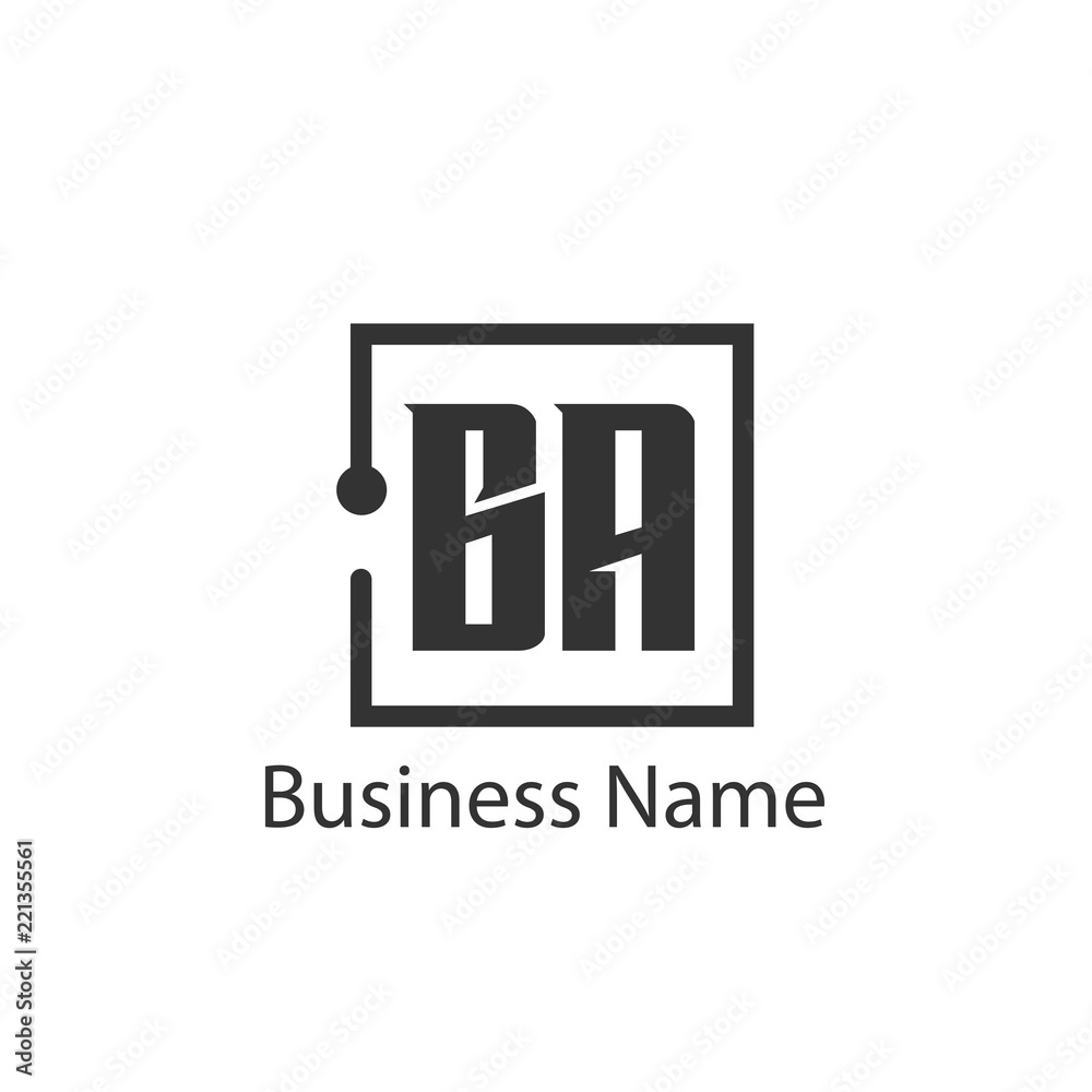 Initial Letter BA Logo Template Design Initial Letter BA Logo Template Design