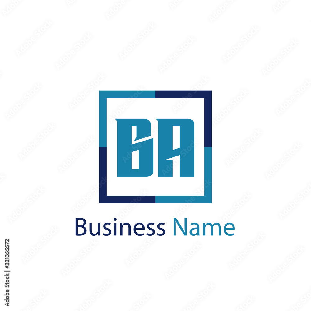 Initial Letter BA Logo Template Design Initial Letter BA Logo Template Design