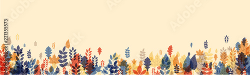 Autumn banner with beautiful colorful leaves.