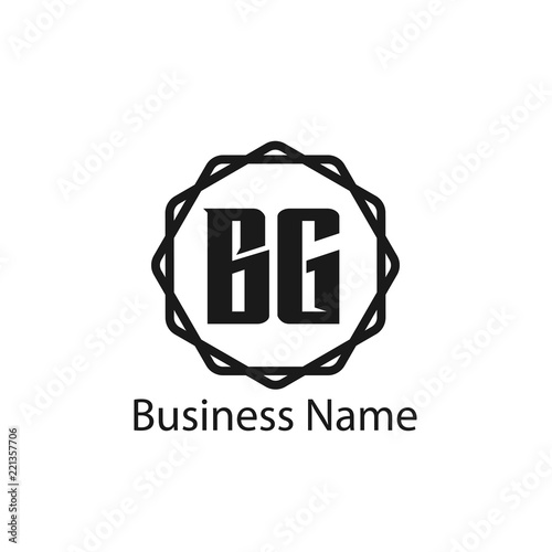 Initial Letter BG Logo Template Design