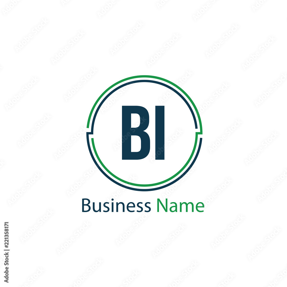 Initial Letter BI Logo Template Design Initial Letter BI Logo Template Design