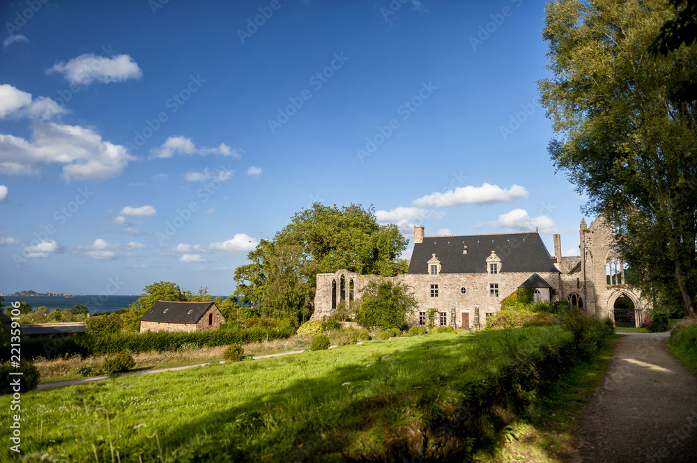 Old Abbaye Maritime de Beauport, in Paimpol, Cotes-d'Armor, Brittany, France