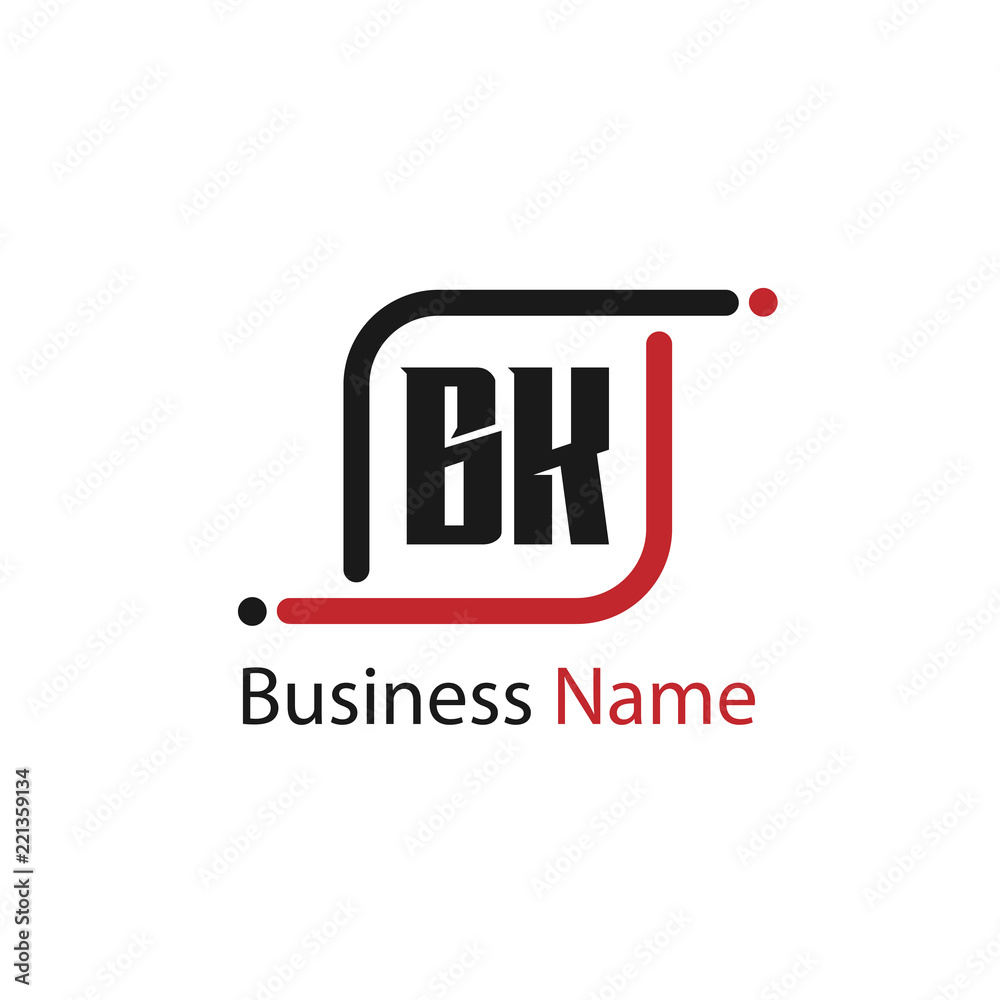 Initial Letter BK Logo Template Design Initial Letter BK Logo Template Design