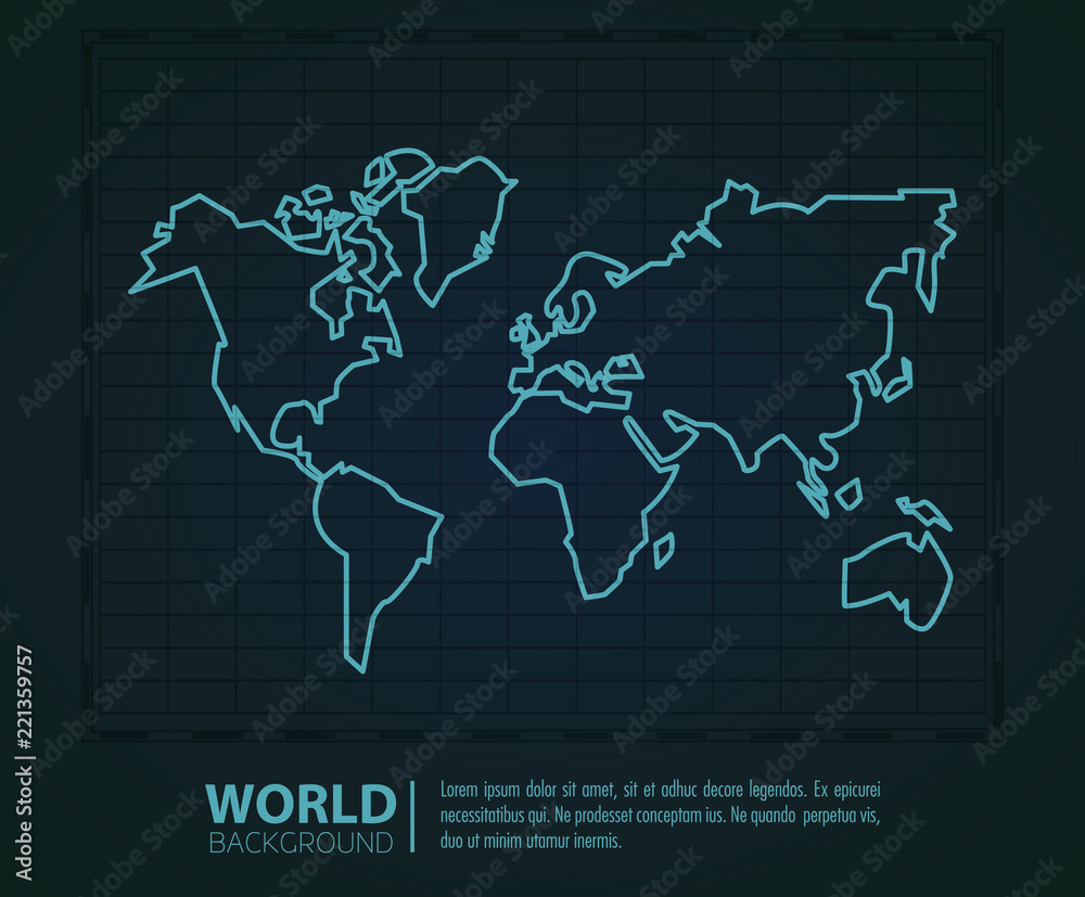 Naklejka premium World modern background