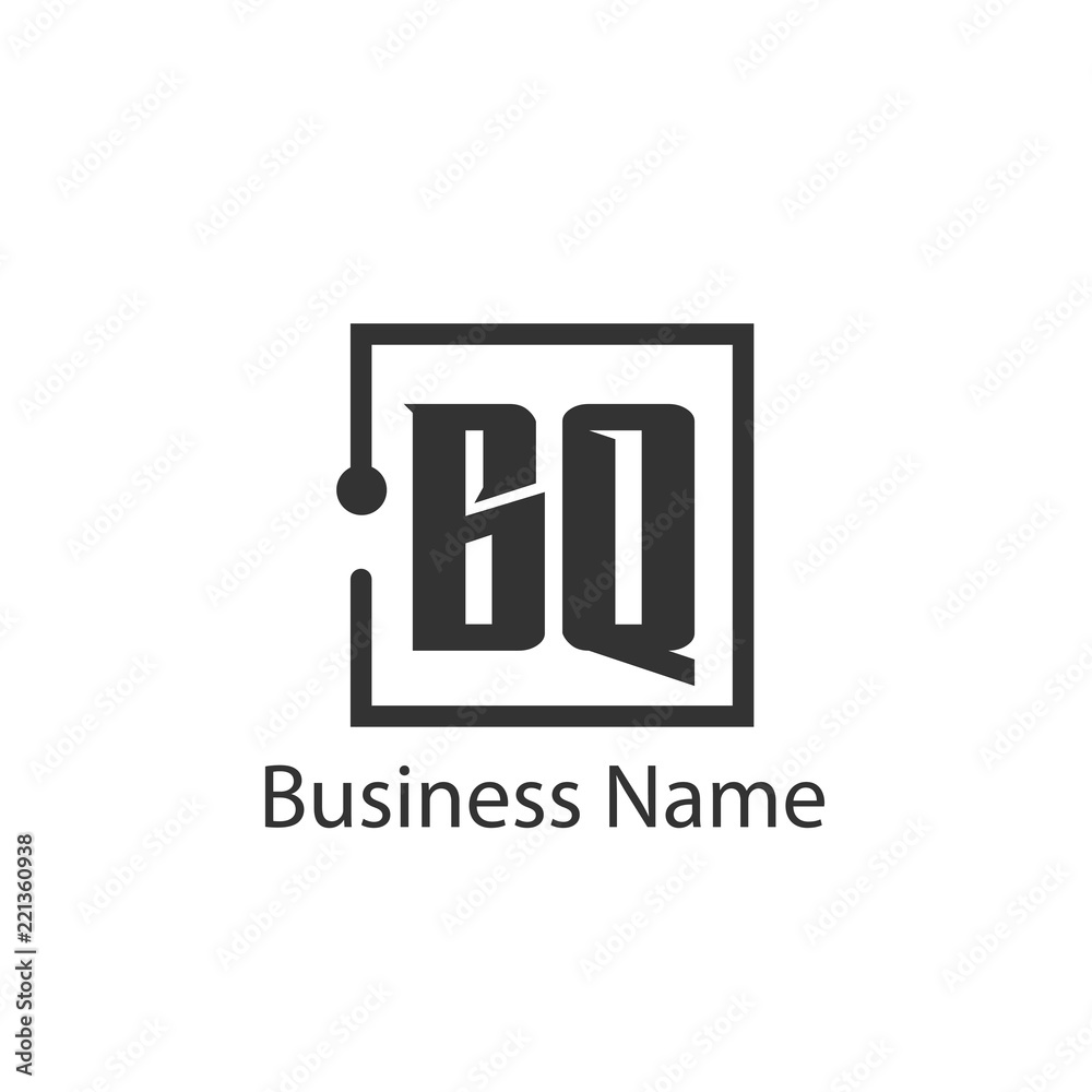 Fototapeta premium Initial Letter BQ Logo Template Design