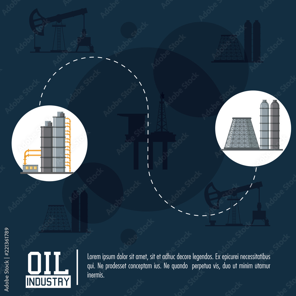 Obraz premium Oil industry poster