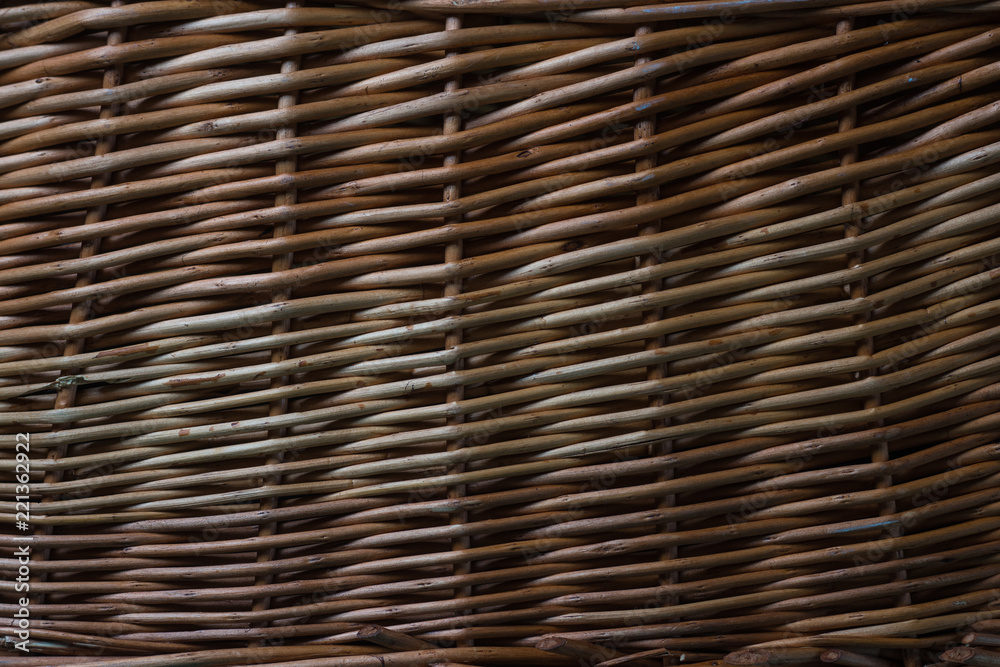 Wicker basket texture. Background - obrazy, fototapety, plakaty 
