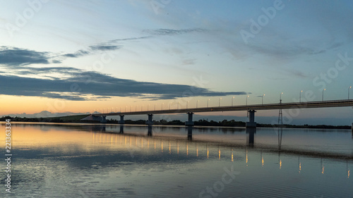 Russia Bridge on the Big Ussuri Island near Khabarovsk, Russia © suvorovalex