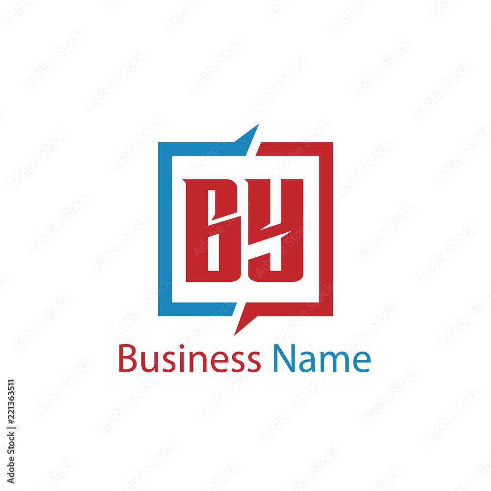 Obraz premium Initial Letter BY Logo Template Design