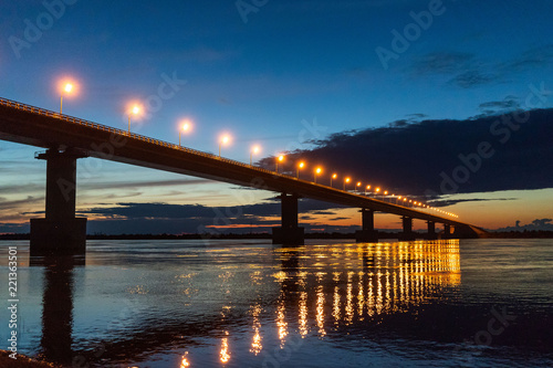 Russia Bridge on the Big Ussuri Island near Khabarovsk, Russia © suvorovalex