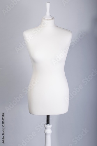 Tailors Mannequin on a grey background