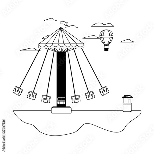line mechanical swing chair and air balloon with shop