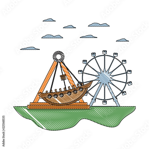 doodle mechanical ship ride and ferris wheel games