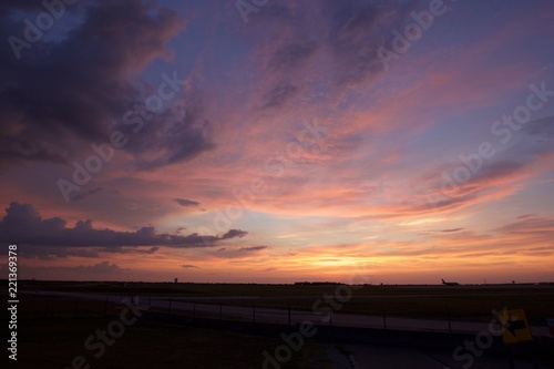 Pink With light Indigo Sunset 