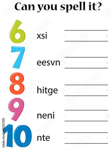 Can you spell it math worksheet