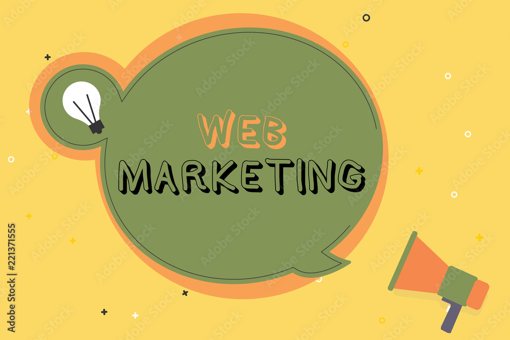 Conceptual hand writing showing Web Marketing. Business photo text Electronic commerce Advertising through internet Online seller.